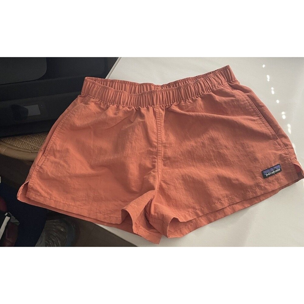 Patagonia S Women's Barely Baggies 2.5" Nylon Hybrid Hiking Shorts Rust Orange